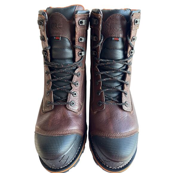 Timberland Pro Work Boots Boondock 8" Shaft Mens 12D Soft Toe Leather Insulated - Picture 4 of 10